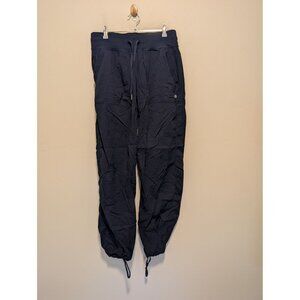Lululemon Navy Blue Cropped Drawstring Pants Size 8 Lightweight Casual Activewea